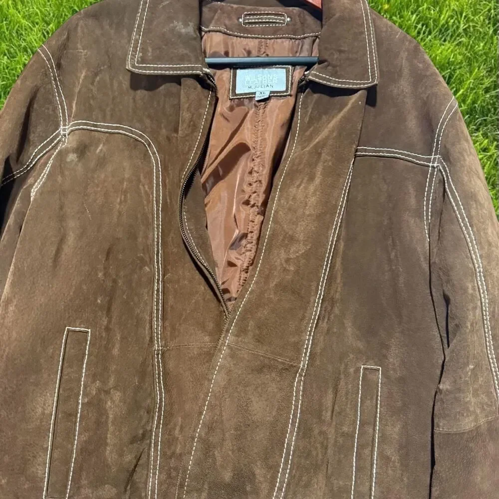 Wilsons-leather Men's Brown and Tan Jacket